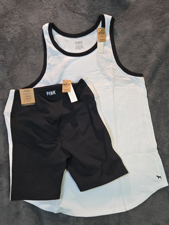 PINK Victoria's Secret Pants - Pink Victoria Secrets Biker shorts and Tank Top (SET) Sz XS